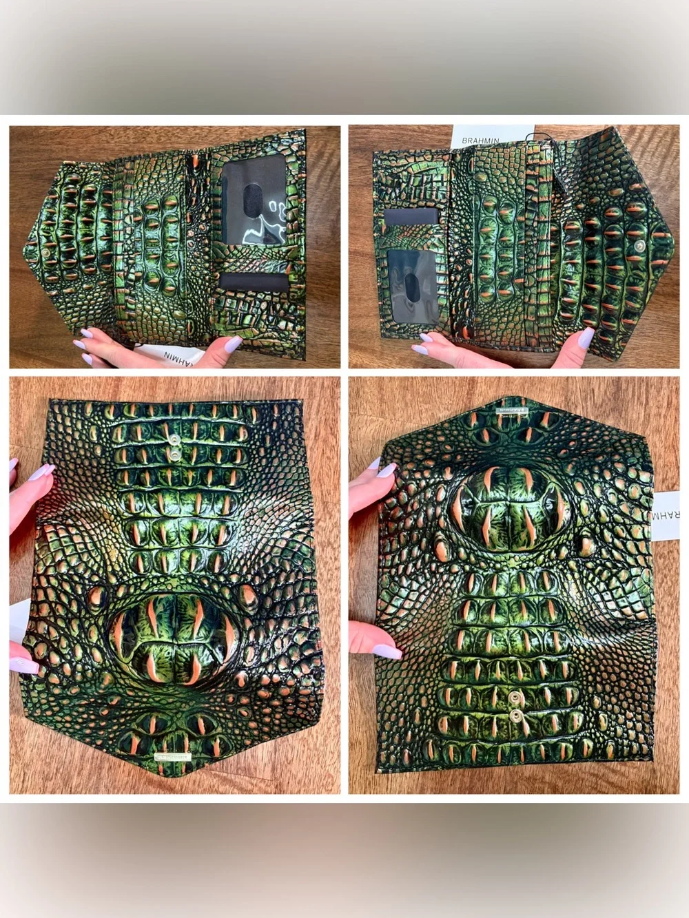 Brahmin NWT Sophia & Veronica - Samba Melbourne - Deep Green & Copper